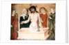 Christ at the sepulchre, supported by his Mother and Saint John by German School