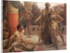 A Spartan points out a drunken slave to his sons, 1900 by Fernand Sabbate