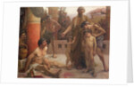 A Spartan points out a drunken slave to his sons, 1900 by Fernand Sabbate