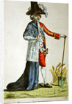 Monsieur des Trois Etats, caricature on the Three Estates of France before the Revolution by French School