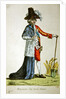 Monsieur des Trois Etats, caricature on the Three Estates of France before the Revolution by French School