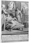 Miraculous healing of a blind woman, Marie Carteri, on the tomb of Deacon Francois de Paris by French School