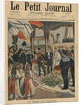 Tsar Nicolas II in France, arriving at Dunkirk, front cover illustration from 'Le Petit Journal', Supplement illustre, 29 September 1901 by French School