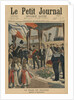 Tsar Nicolas II in France, arriving at Dunkirk, front cover illustration from 'Le Petit Journal', Supplement illustre, 29 September 1901 by French School