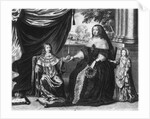 Anne of Austria, Queen of France and Navarre, and her sons, Dauphin Louis of France, future Louis XIV, and Philippe I, Duke of Orleans, 1643 by French School
