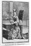 Mademoiselle de Mennetoud playing the harpsichord by Nicolas Bonnart