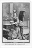 Mademoiselle de Mennetoud playing the harpsichord by Nicolas Bonnart