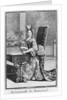 Mademoiselle de Mennetoud playing the harpsichord by Nicolas Bonnart