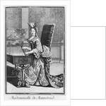 Mademoiselle de Mennetoud playing the harpsichord by Nicolas Bonnart