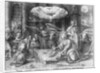 Life of Christ, Adoration of the shepherds, preparatory study of tapestry cartoon for the Church Saint-Merri in Paris, c.1585-90 by Henri Lerambert