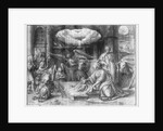 Life of Christ, Adoration of the shepherds, preparatory study of tapestry cartoon for the Church Saint-Merri in Paris, c.1585-90 by Henri Lerambert