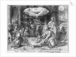 Life of Christ, Adoration of the shepherds, preparatory study of tapestry cartoon for the Church Saint-Merri in Paris, c.1585-90 by Henri Lerambert