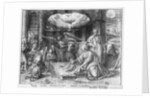 Life of Christ, Adoration of the shepherds, preparatory study of tapestry cartoon for the Church Saint-Merri in Paris, c.1585-90 by Henri Lerambert