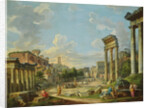 View of Campo Vaccino in Rome, 1740 by Giovanni Paolo Pannini or Panini
