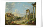 View of Campo Vaccino in Rome, 1740 by Giovanni Paolo Pannini or Panini