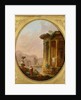 Temple of Vesta and the Arch of Janus Quadrifons by Hubert Robert