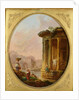 Temple of Vesta and the Arch of Janus Quadrifons by Hubert Robert