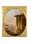 Temple of Vesta and the Arch of Janus Quadrifons by Hubert Robert