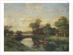 Landscape at the edge of a river by Jules Andre
