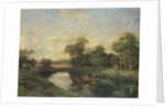 Landscape at the edge of a river by Jules Andre