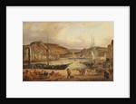View of the commercial port at Cherbourg by Theodore Deslinieres