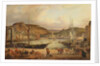 View of the commercial port at Cherbourg by Theodore Deslinieres