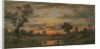 Landscape at sunset by Theodore Rousseau