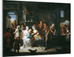 Interior scene by Antoine Francois Saint-Aubert