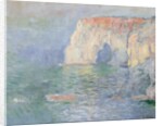 Etretat: Le Manneport, reflections on the water, 1885 by Claude Monet