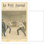 Title page depicting the Henry-Picquart duel, opposing officers during the Dreyfus affair by Henri Meyer