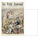 Title page depicting a ruckus in the House of Deputies by Henri Meyer
