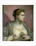 Portrait of a Woman Revealing her Breasts, c.1570 by Jacopo Robusti Tintoretto