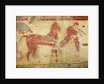 Two horses and a a musician by Etruscan