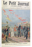 Title page depicting the arrival of his majesty the Emperor of Russia in Cherbourg by Henri Meyer