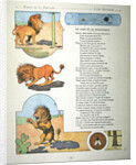 The lion and the gnat by Benjamin Rabier (after)