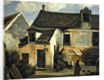 Courtyard of a bakery near Paris, or Courtyard of a House near Paris, c.1865-70 by Jean Baptiste Camille Corot