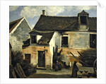 Courtyard of a bakery near Paris, or Courtyard of a House near Paris, c.1865-70 by Jean Baptiste Camille Corot