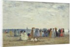 Swimmers on Trouville beach, 1869 by Eugene Louis Boudin