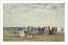 Swimmers on Trouville beach, 1869 by Eugene Louis Boudin
