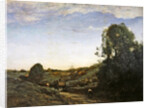 La Charette, memory of Marcoussis by Jean Baptiste Camille Corot