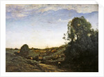 La Charette, memory of Marcoussis by Jean Baptiste Camille Corot