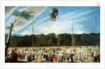 The Ascent of the Montgolfier Balloon at Aranjuez, c.1764 by Antonio Carnicero