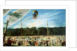 The Ascent of the Montgolfier Balloon at Aranjuez, c.1764 by Antonio Carnicero