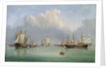 Ships off Ryde by Arthur Wellington Fowles