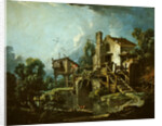 The Quiquengrogne windmill at Charenton, or the Charenton Windmill, c.1750-60 by Francois Boucher