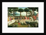 The Banquet in the Pinewoods: Scene III of The Story of Nastagio degli Onesti, c.1483 by Sandro Botticelli