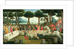The Banquet in the Pinewoods: Scene III of The Story of Nastagio degli Onesti, c.1483 by Sandro Botticelli