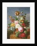 Bouquet of flowers in a vase by Jan Frans van Dael