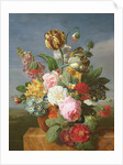 Bouquet of flowers in a vase by Jan Frans van Dael