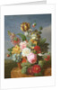 Bouquet of flowers in a vase by Jan Frans van Dael